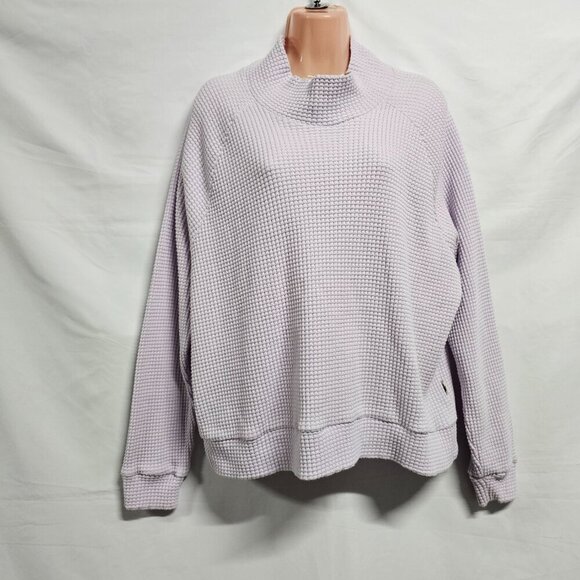 The North Face Chabot Women Thermal Knit Mock Neck Sweater Size XL Lavender - Picture 9 of 15